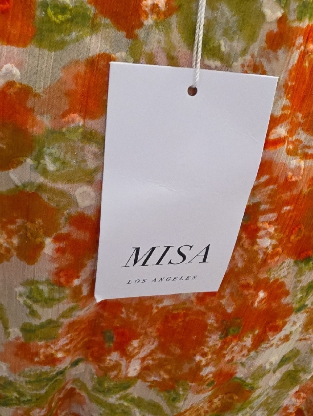 Misa Los Angeles Floral Mini Dress in Orange, Green, Cream size XS new with tags - Picture 8 of 10